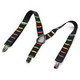 Clip-On Braces - Multi Coloured Moustache